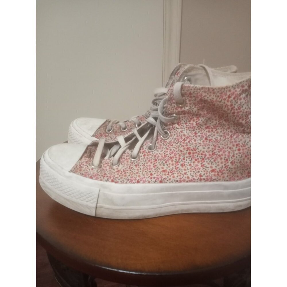Converse All Star Lift Platform Trainers Womens Size 7 Ditsy Floral Shoes - Picture 10 of 16
